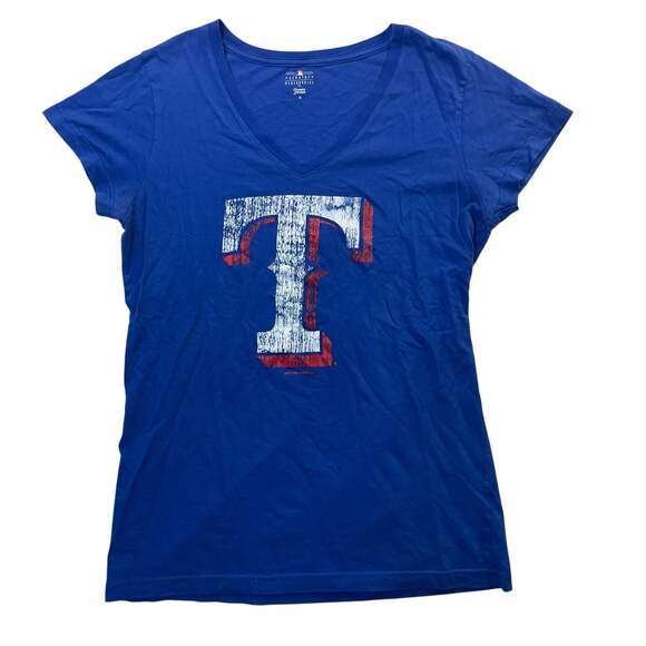 Campus Lifestyle Tops - Texas Rangers MLB Genuine Merchandise V-Neck T-Shirt Women’s XL